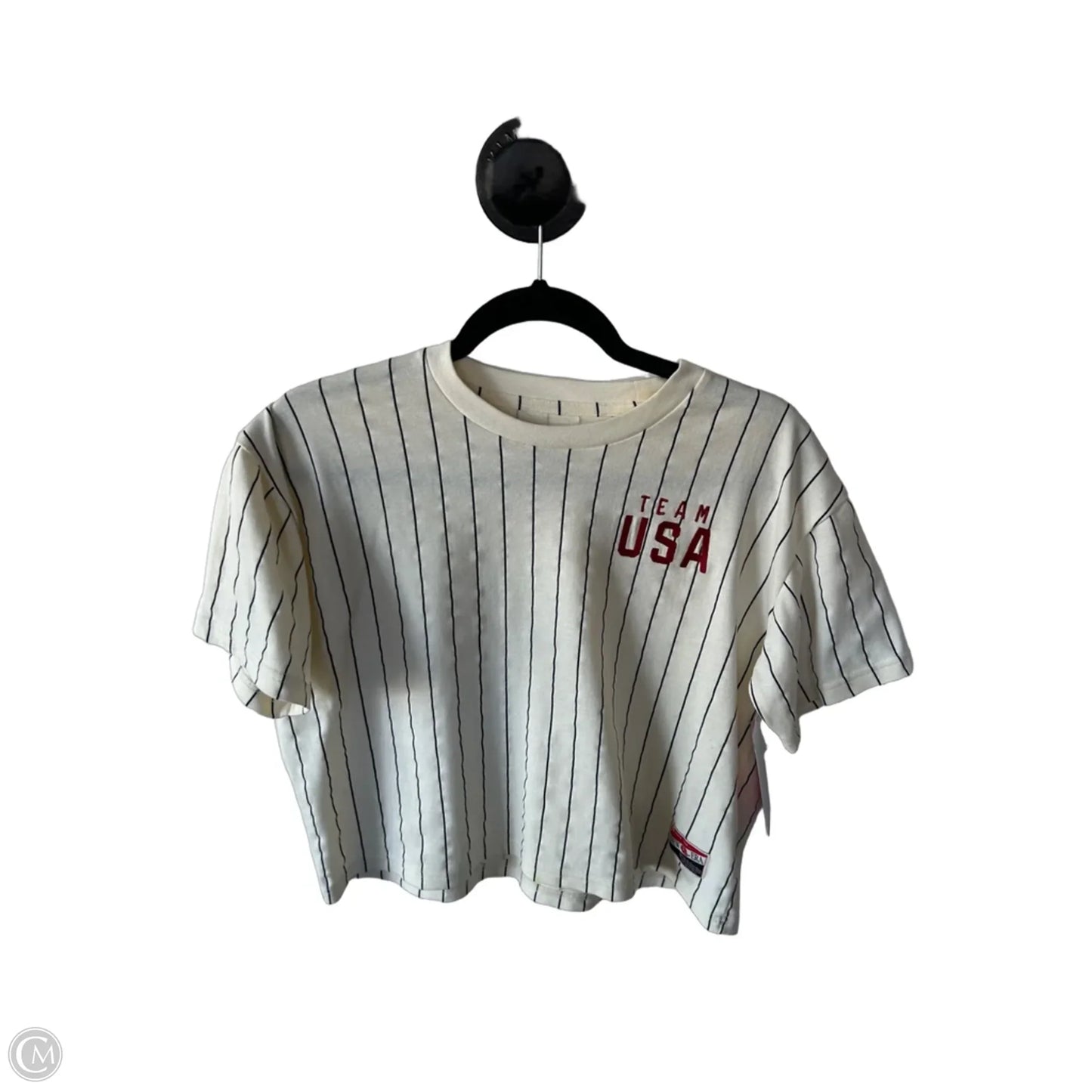 Top Short Sleeve By New Era In Cream & Red, Size: S