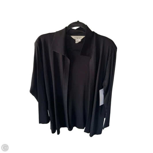 Sweater Cardigan By Misook In Black, Size: M