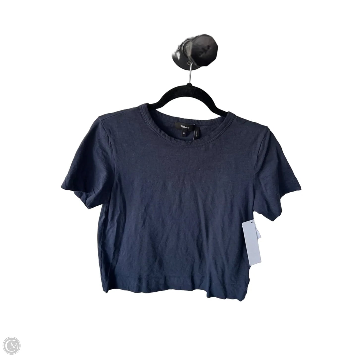 Top Short Sleeve Basic By Theory In Navy, Size: M