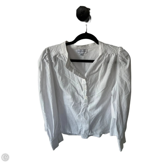 Blouse Long Sleeve By Gibson And Latimer In White, Size: M