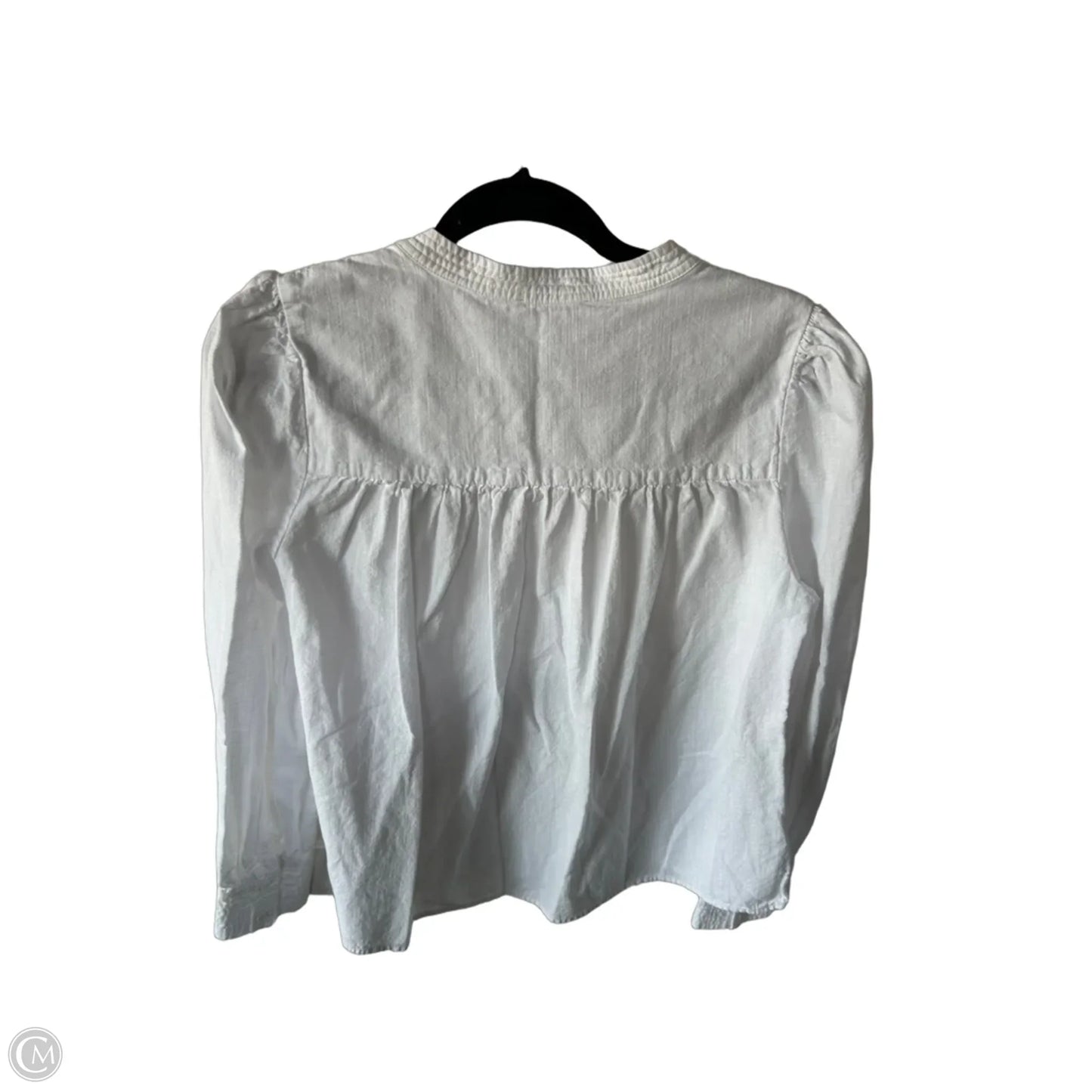 Blouse Long Sleeve By Gibson And Latimer In White, Size: M
