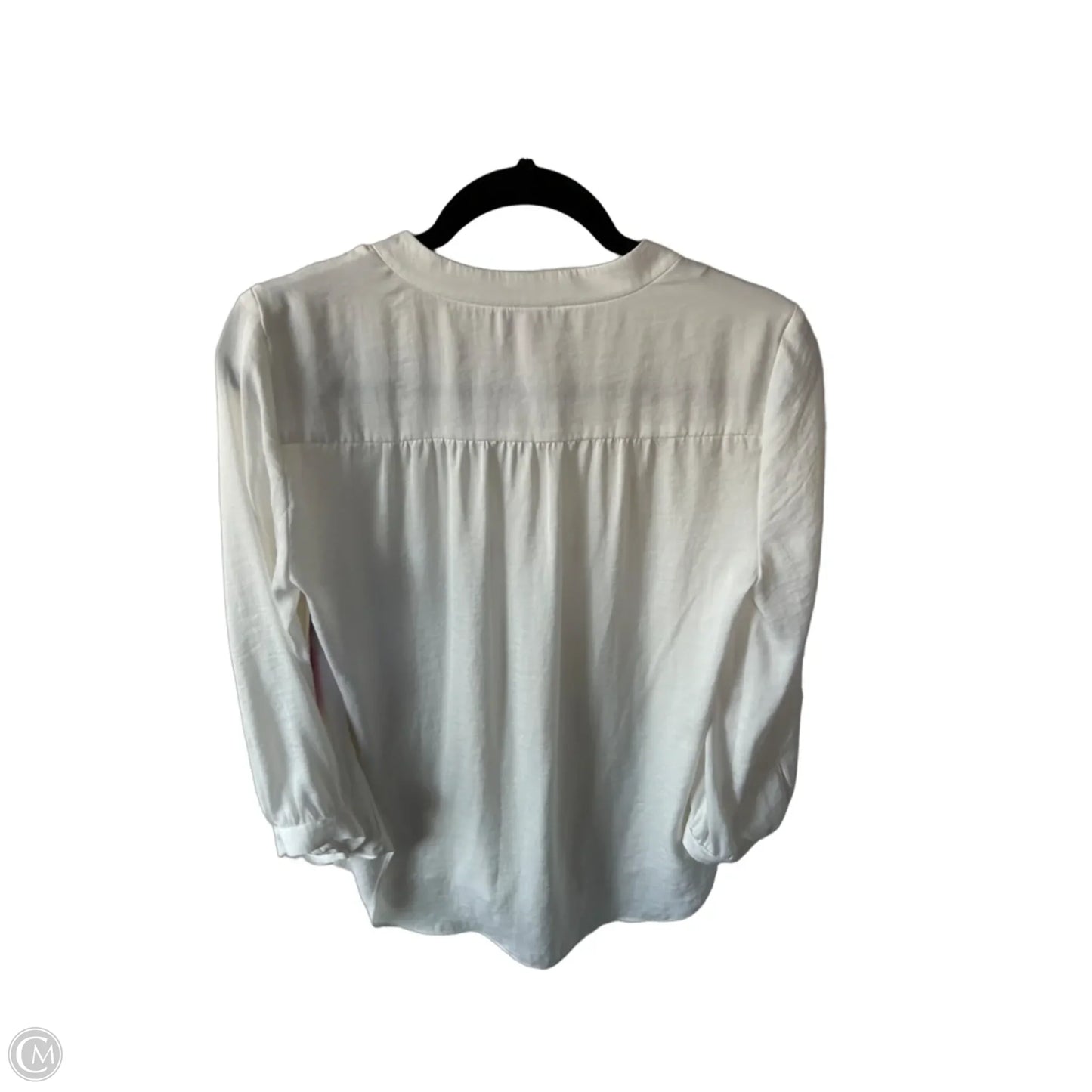 Blouse 3/4 Sleeve By Vince Camuto In White, Size: S