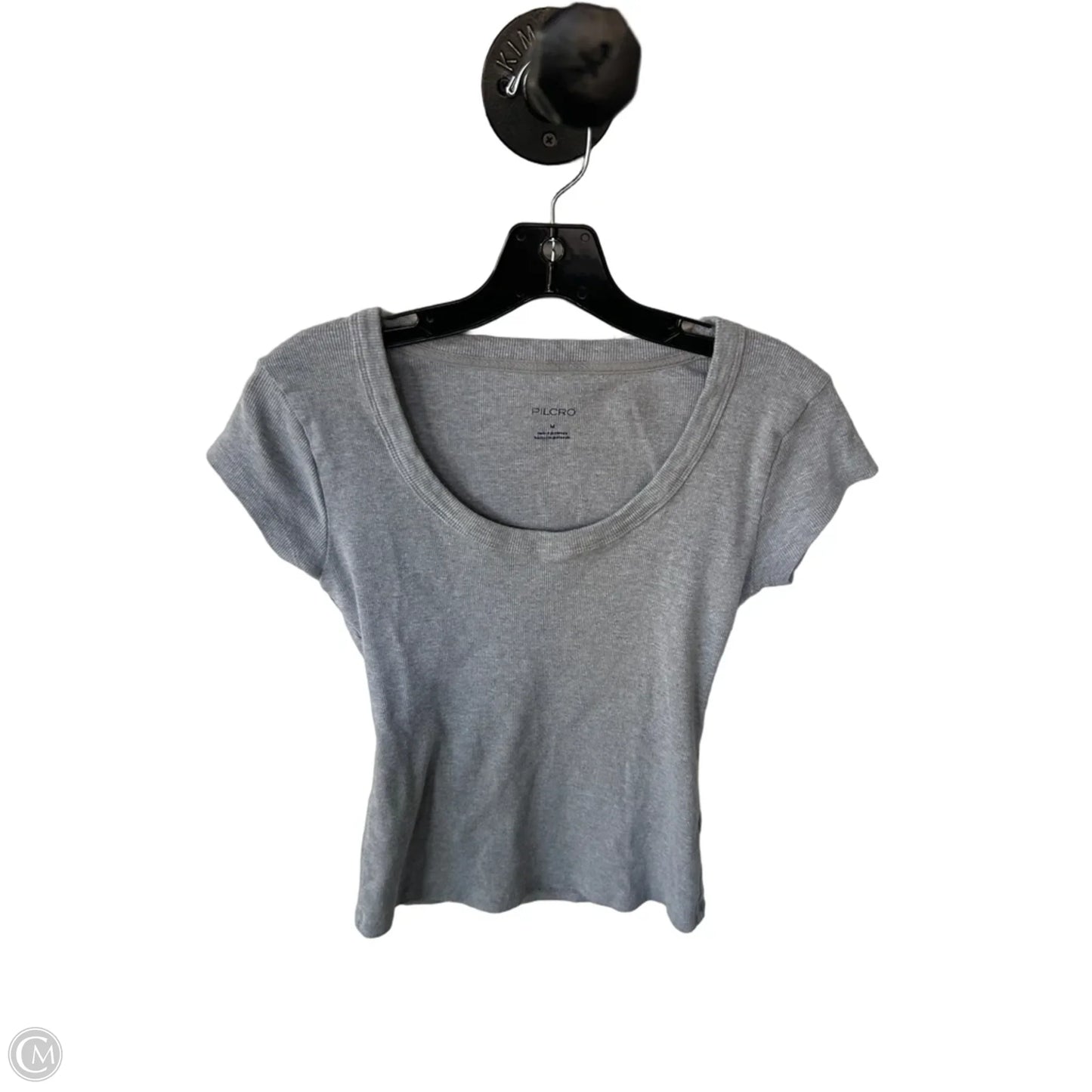 Top Short Sleeve Basic By Pilcro In Grey, Size: M