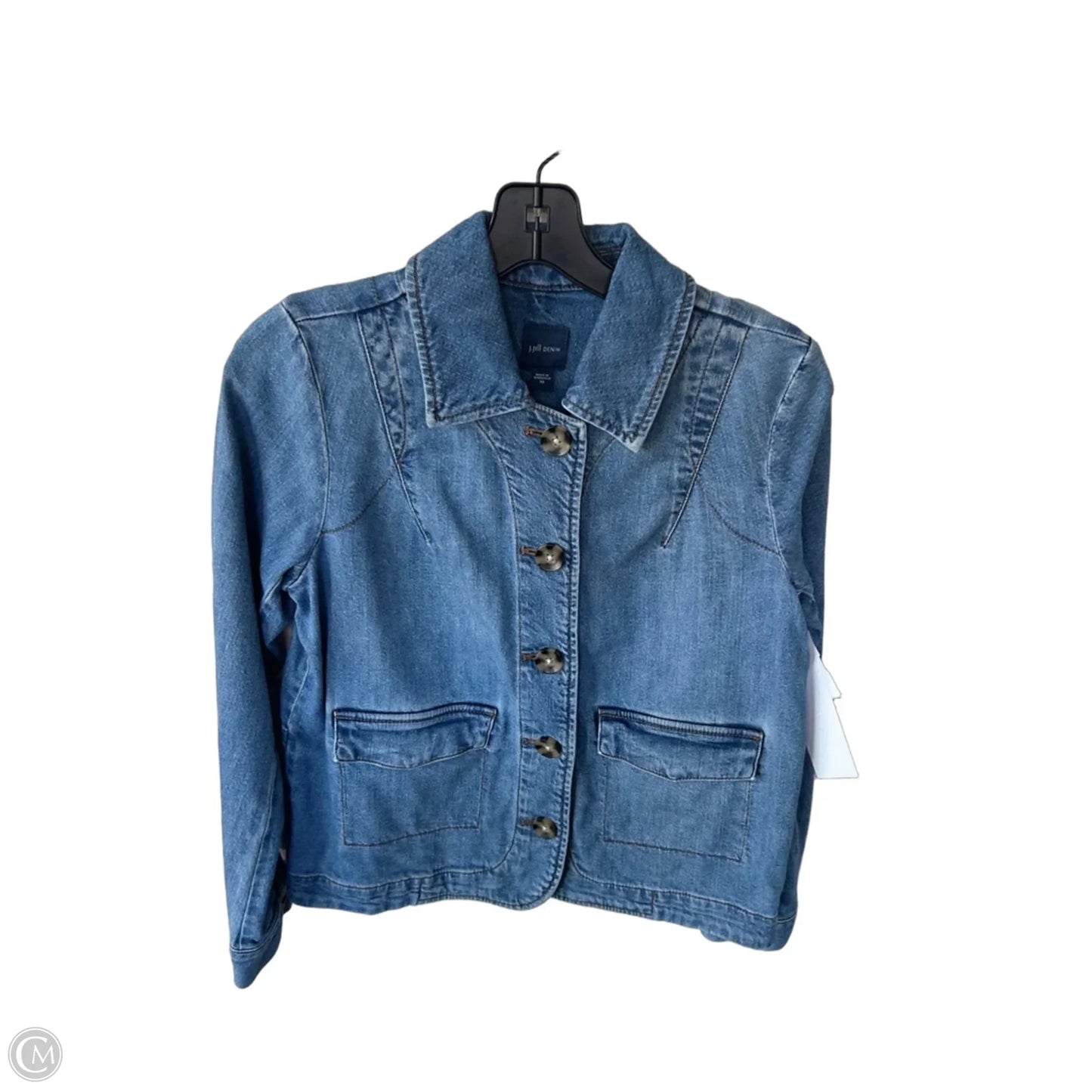 Jacket Denim By J. Jill In Blue Denim, Size: Xs
