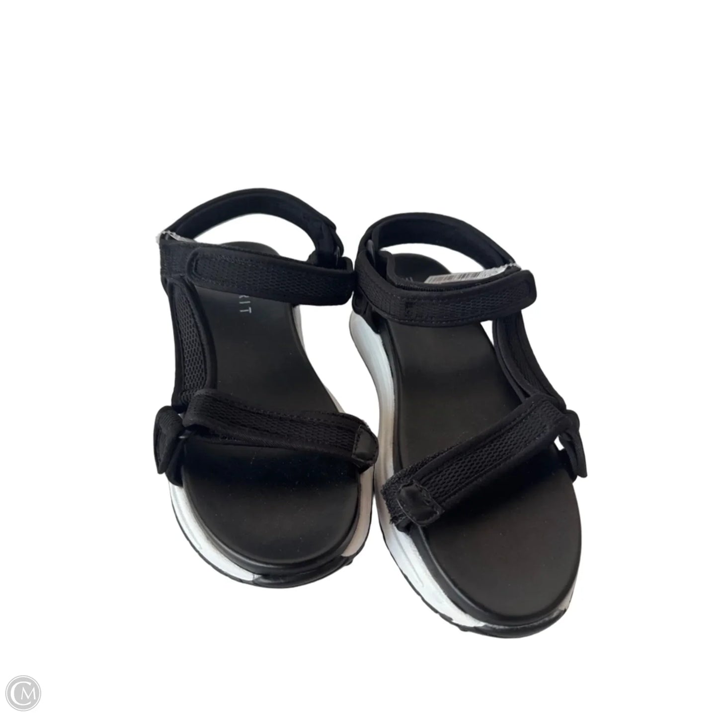 Sandals Flats By Esprit In Black & White, Size: 9