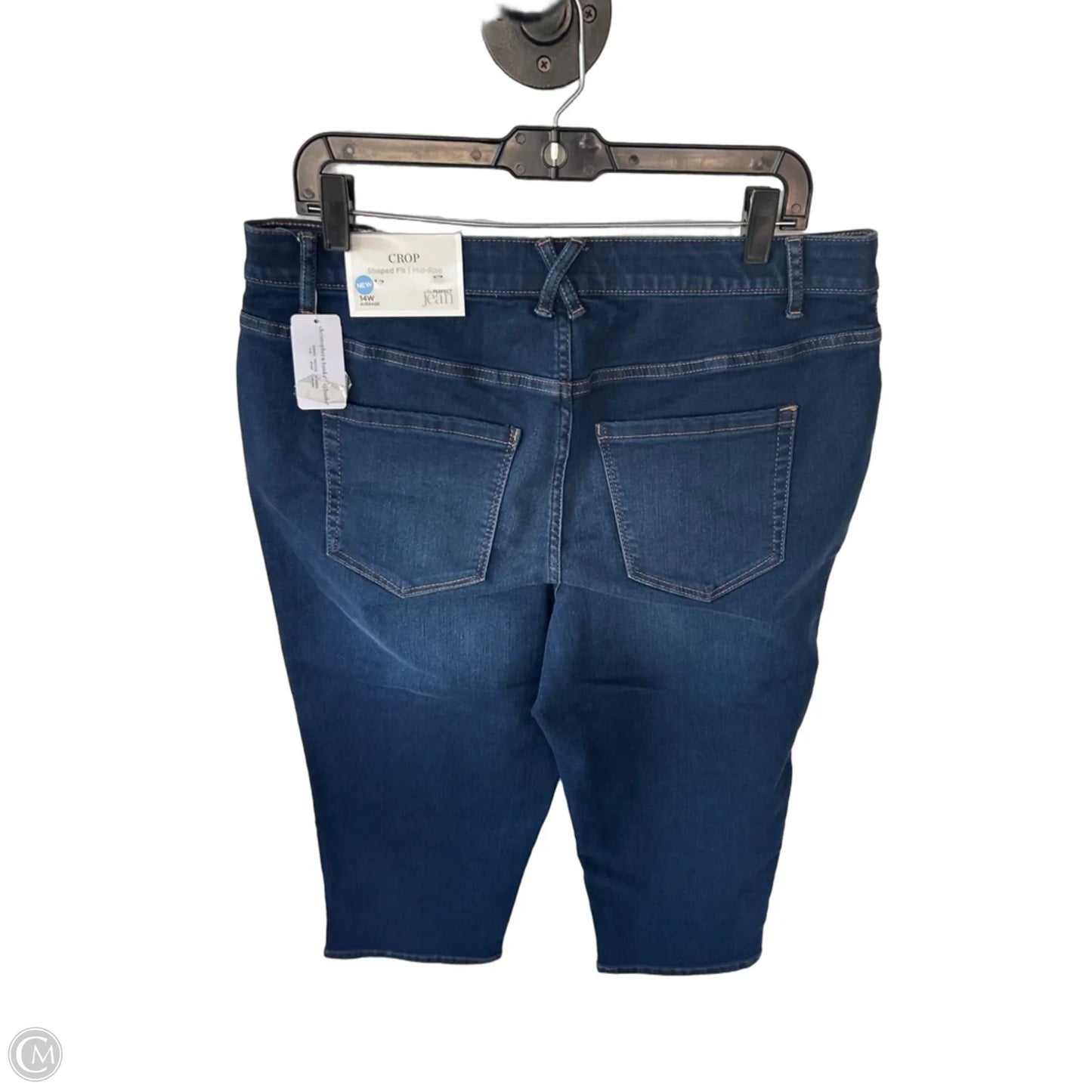 Jeans Cropped By Cj Banks In Blue Denim, Size: 14