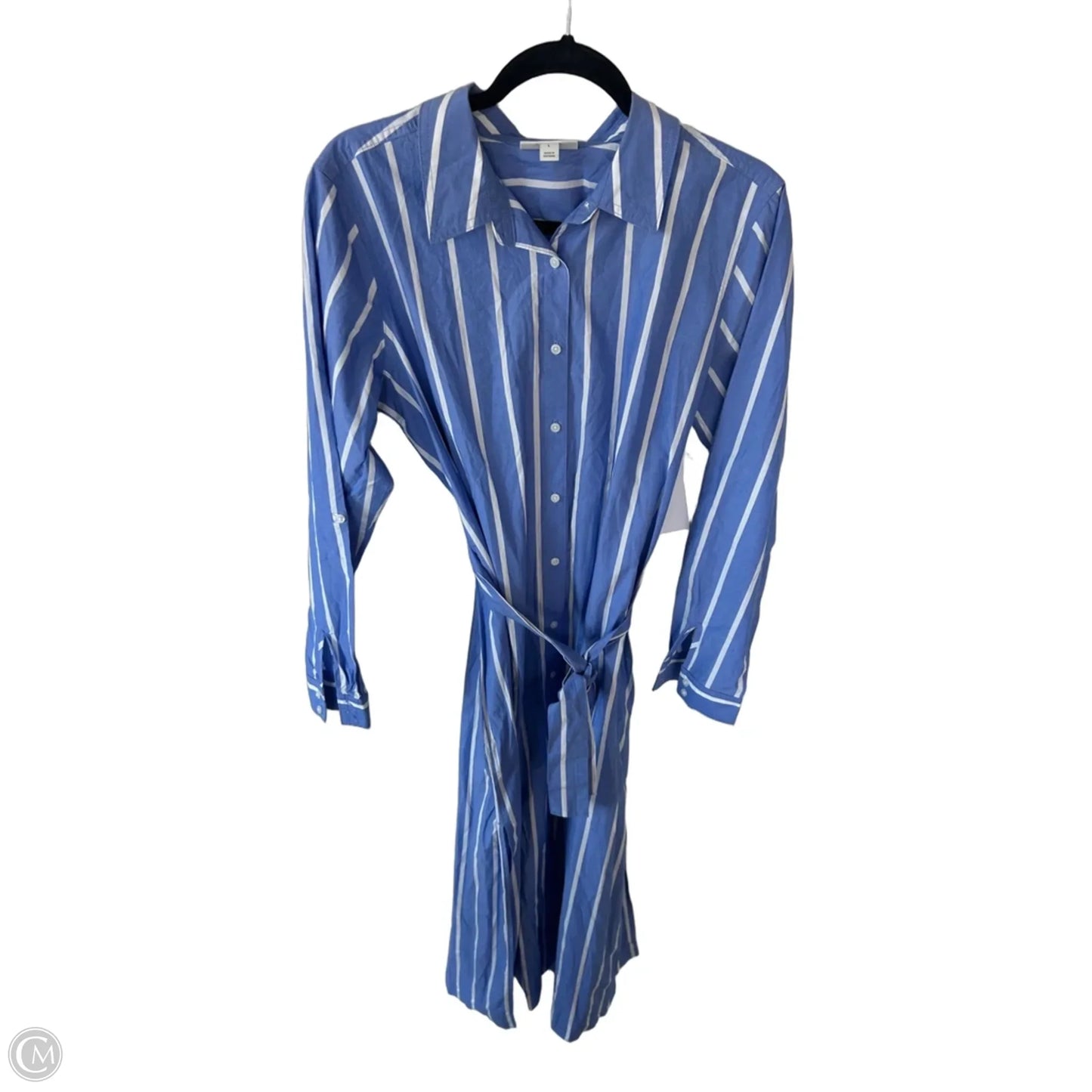 Dress Casual Maxi By On 34th In Blue & White, Size: L