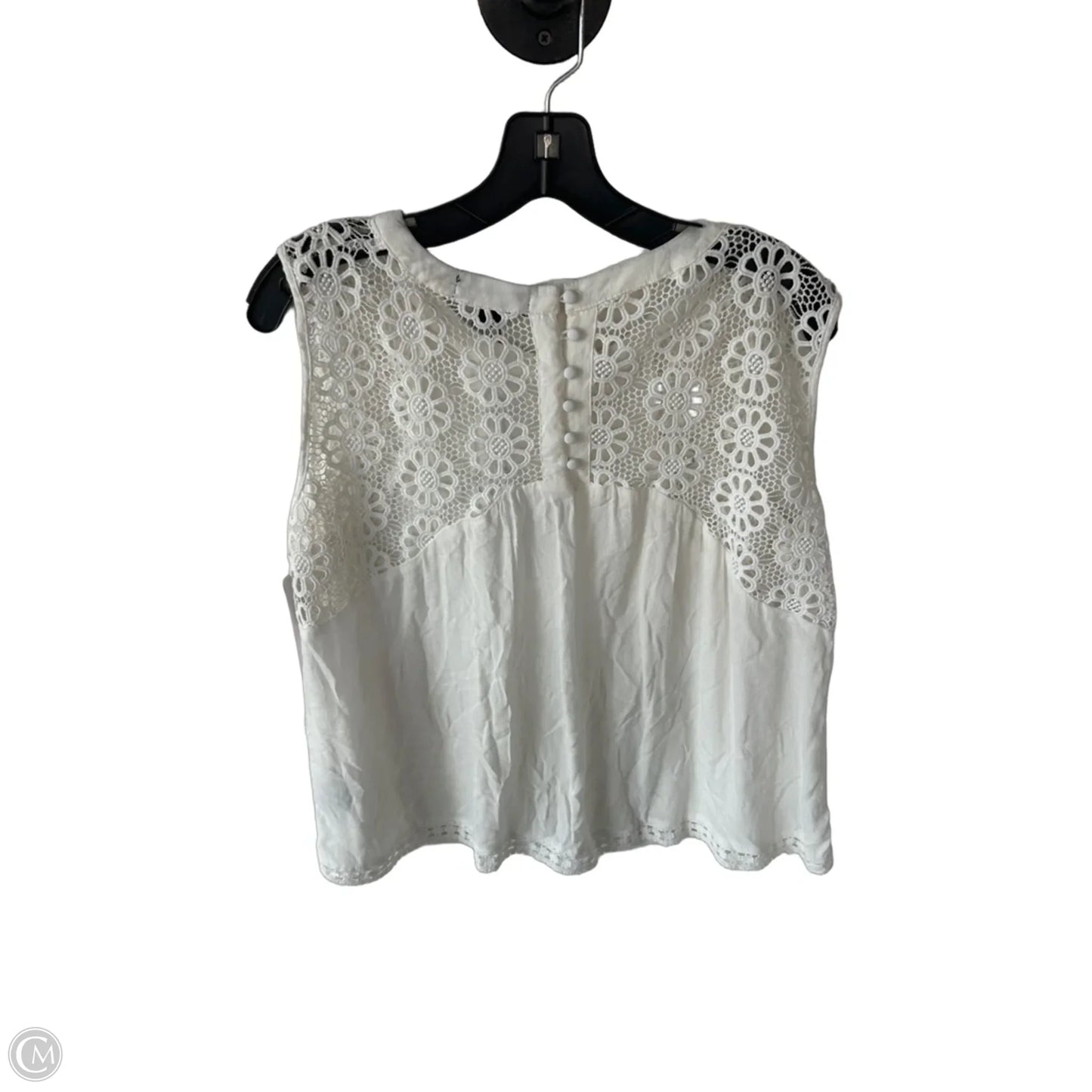 Blouse Sleeveless By Charlie Paige In White, Size: M