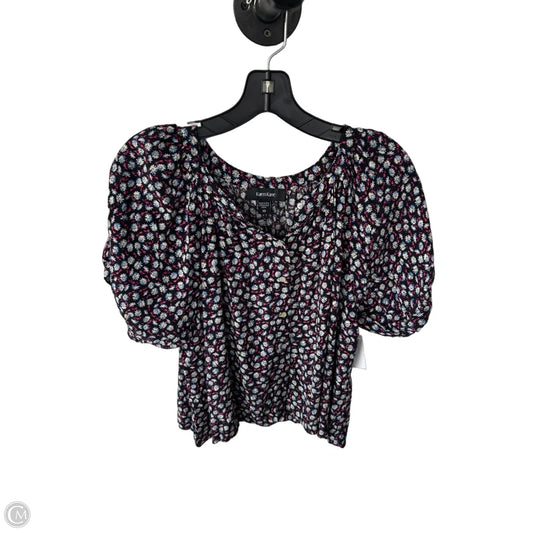 Blouse Short Sleeve By Karen Kane In Black & Pink, Size: Xs