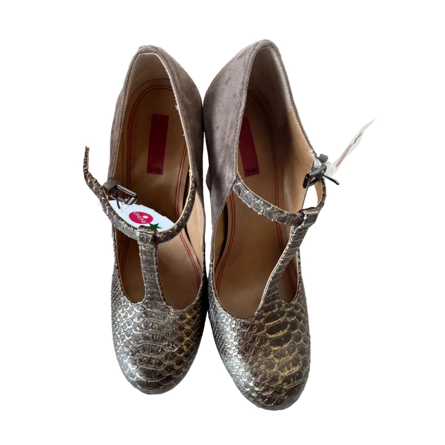 Shoes Heels Block By Saks Fifth Avenue In Snakeskin Print, Size: 7