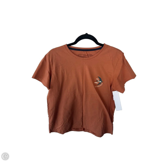 Top Short Sleeve Basic By Patagonia In Orange & Pink, Size: L