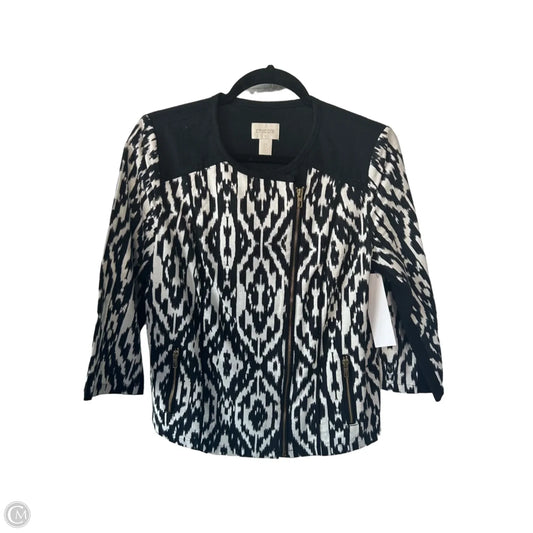 Jacket Other By Chicos In Black & White, Size: S