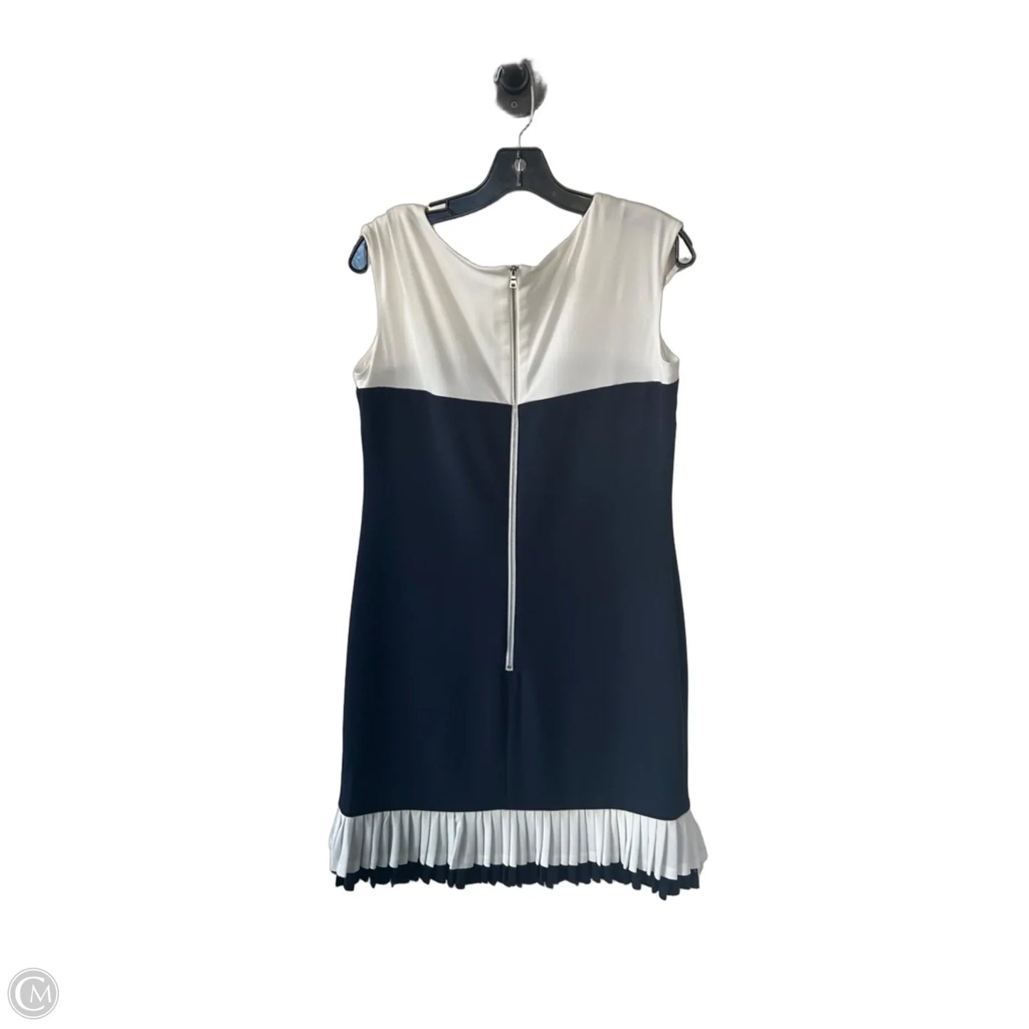 Dress Work By Sandra Darren In Blue & White, Size: M