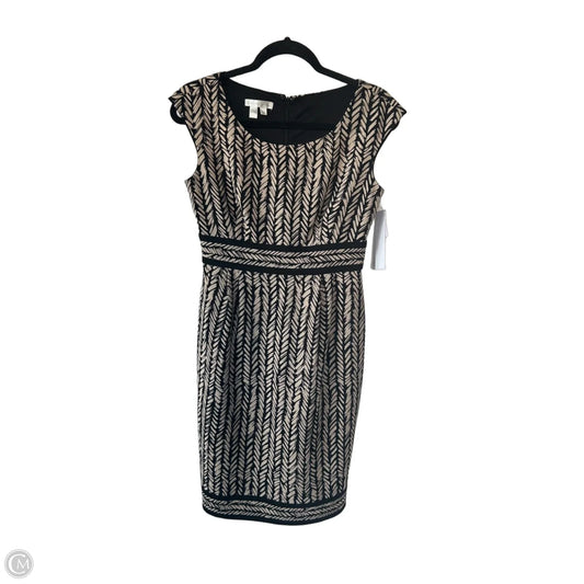 Dress Work By London Times In Black & Tan, Size: S