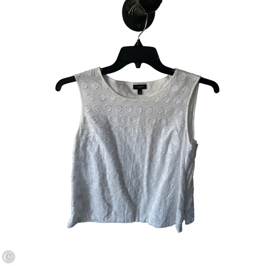 Blouse Sleeveless By Talbots In White, Size: Lp