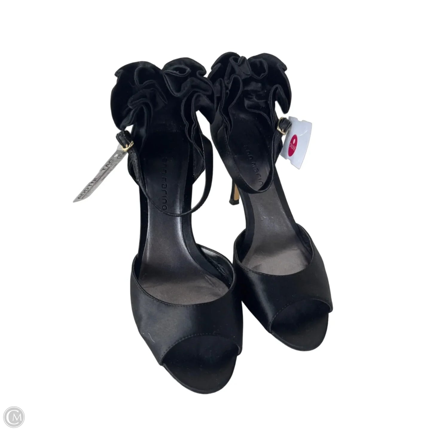 Sandals Heels Stiletto By Ann Marino In Black, Size: 6.5