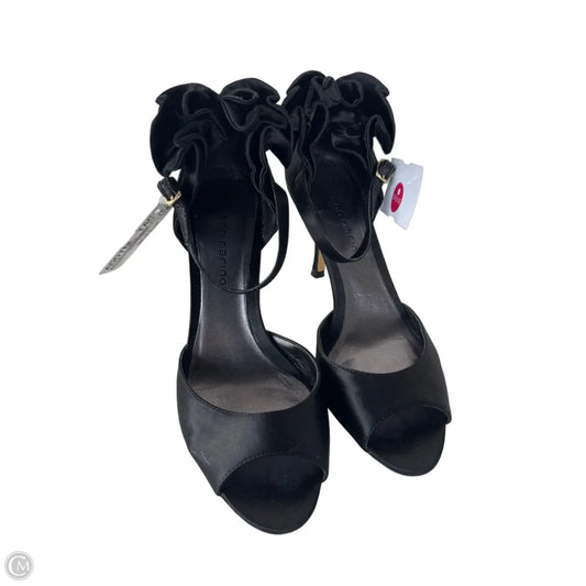 Sandals Heels Stiletto By Ann Marino In Black, Size: 6.5
