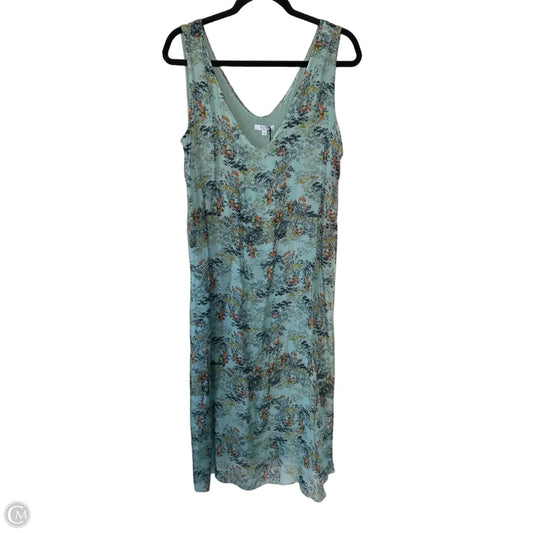 Dress Casual Midi By Rosetti In Green & Orange, Size: M
