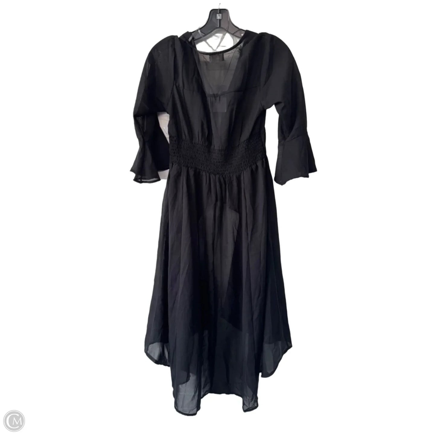 Tunic Long Sleeve By Clothes Mentor In Black, Size: M