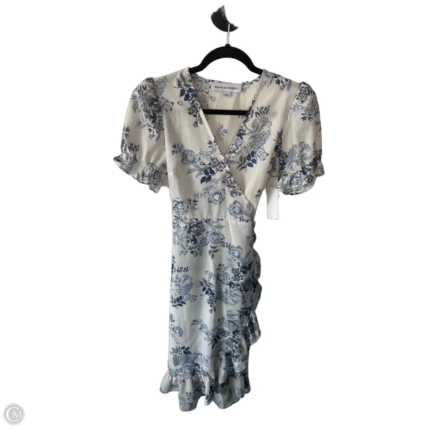 Dress Work By Emma And Michele In Blue & White, Size: S