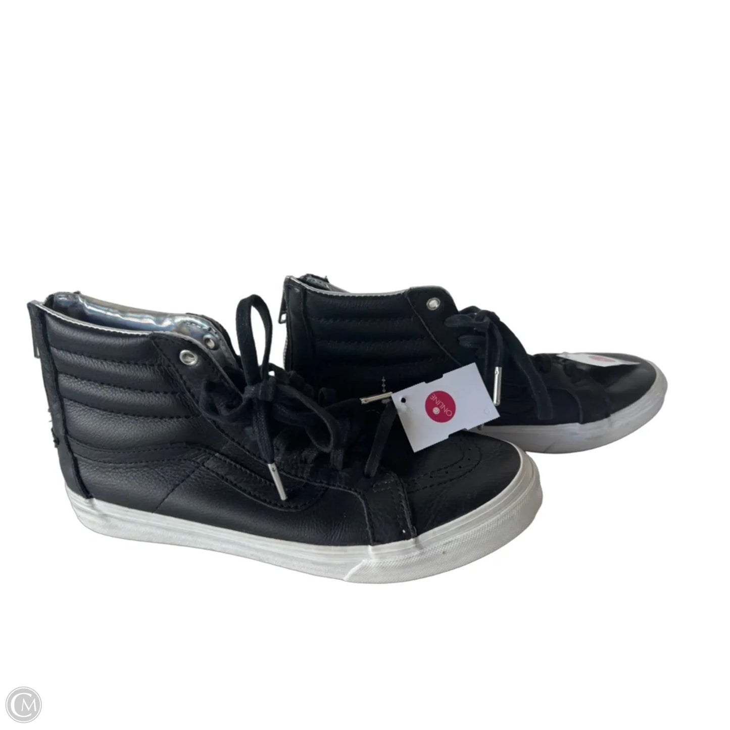Shoes Sneakers By Vans In Black & Silver, Size: 9.5
