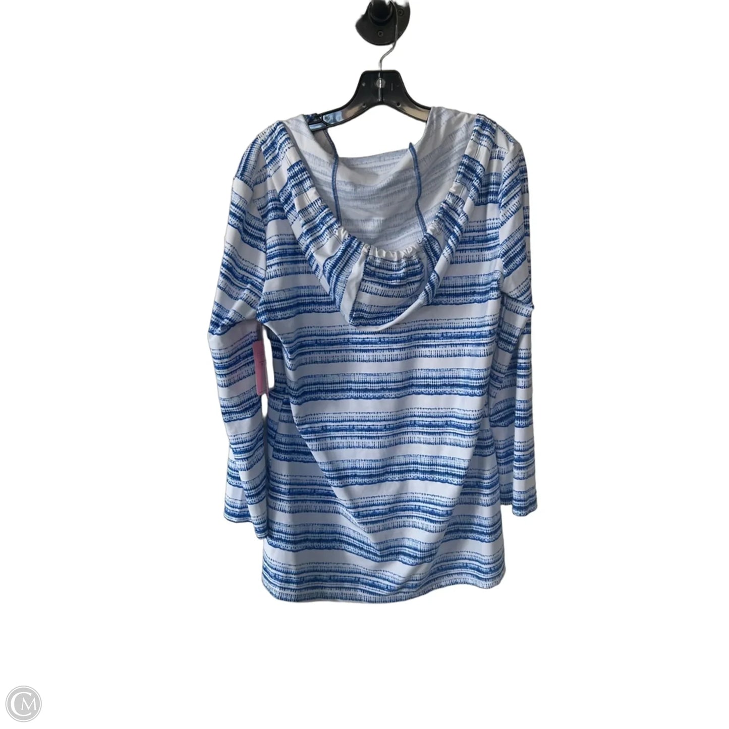 Swimwear Cover-up By Cabana Life In Blue & White, Size: L