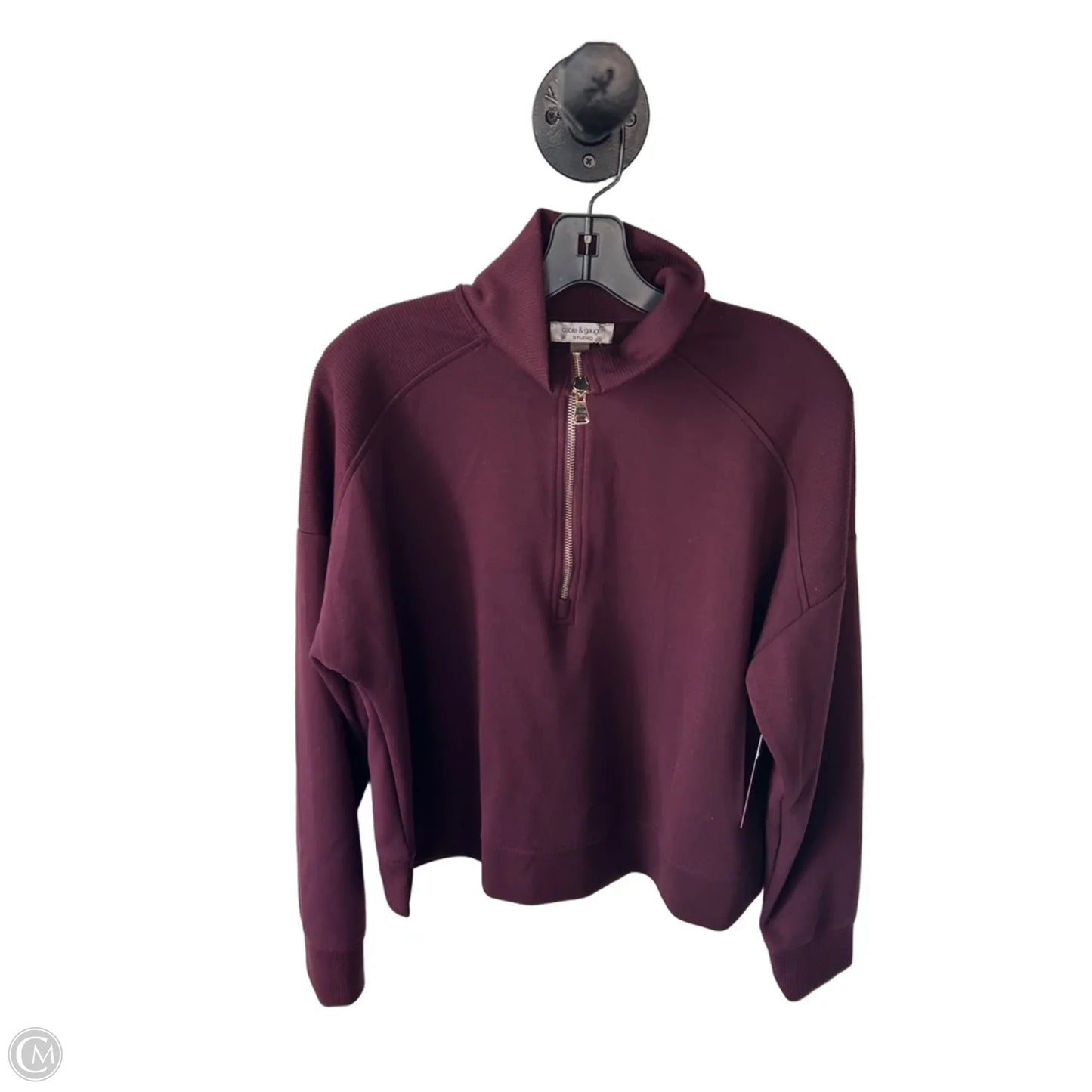 Sweatshirt Collar By Cable And Gauge In Maroon, Size: L