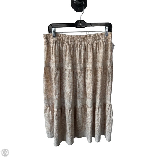 Skirt Midi By Magaschoni In Tan & White, Size: L
