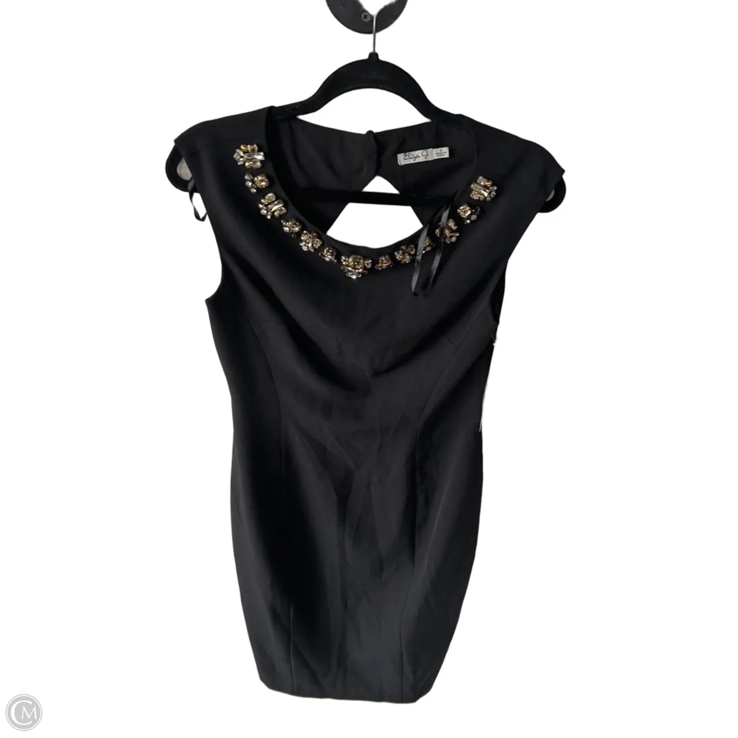 Dress Party Midi By Eliza J In Black & Gold, Size: S