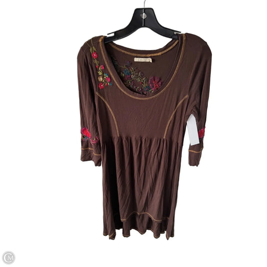 Dress Casual Short By Cmc In Brown & Green, Size: S