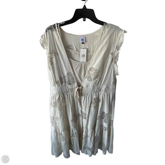 Dress Casual Midi By Cabi In Cream, Size: Xl