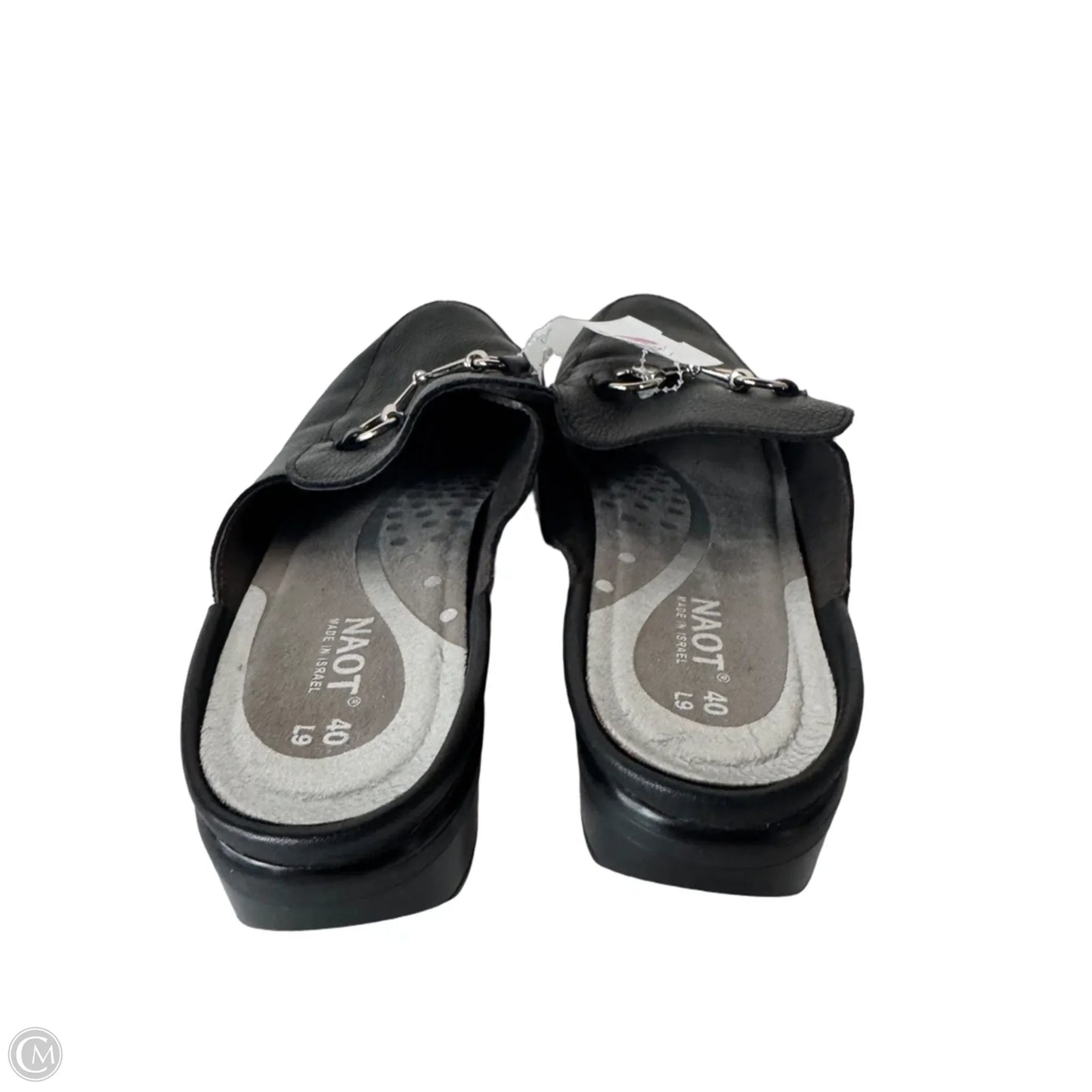 Shoes Flats By Naot In Black & Silver, Size: 9.5