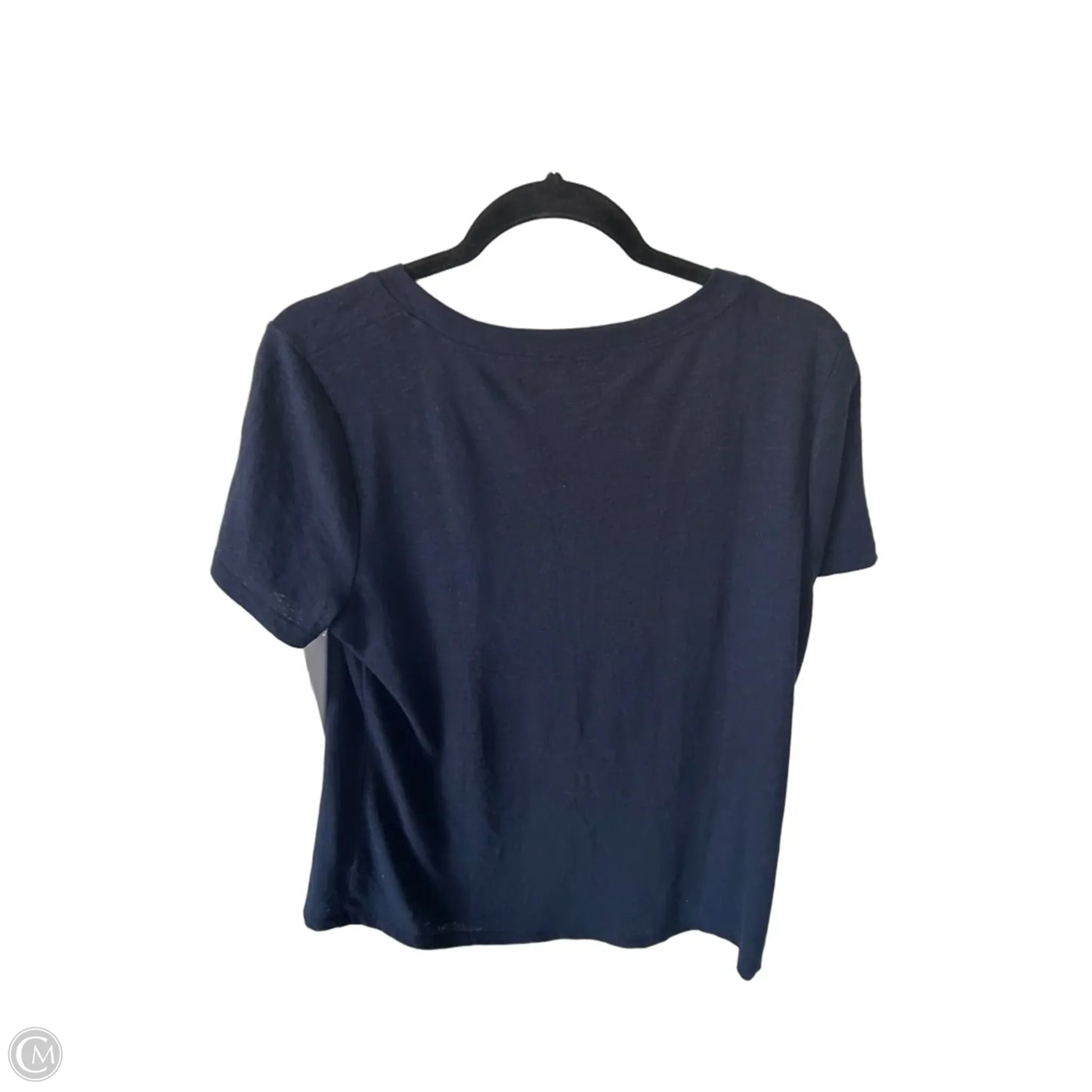 Top Short Sleeve By Talbots In Navy, Size: Lp