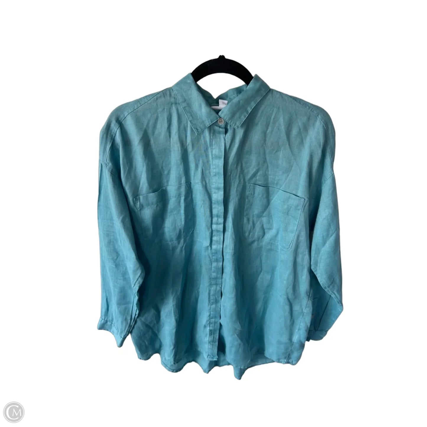 Blouse Long Sleeve By J. Jill In Blue, Size: S