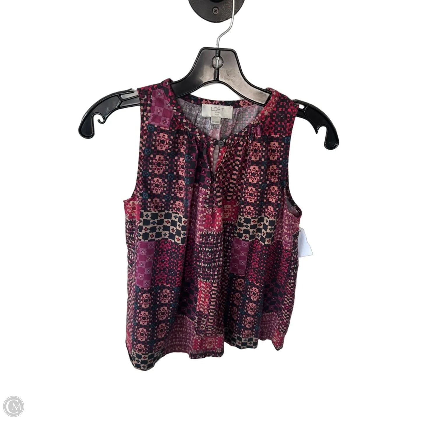 Blouse Sleeveless By Loft In Blue & Purple, Size: Xsp