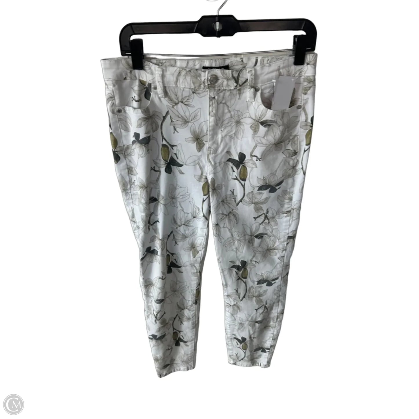 Jeans Skinny By Buffalo David Bitton In Green & White, Size: 8