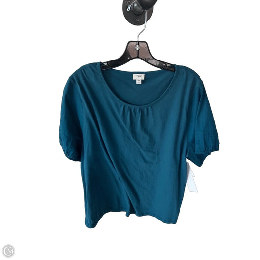 Top Short Sleeve By J. Crew In Teal, Size: Xxl