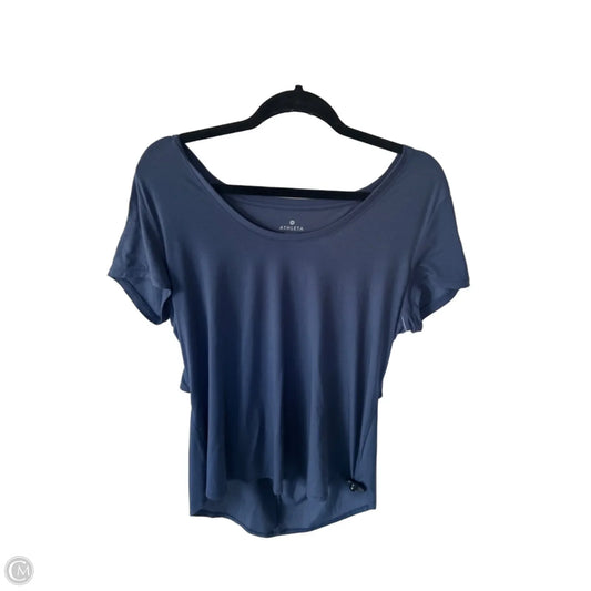 Athletic Top Short Sleeve By Athleta In Blue, Size: L