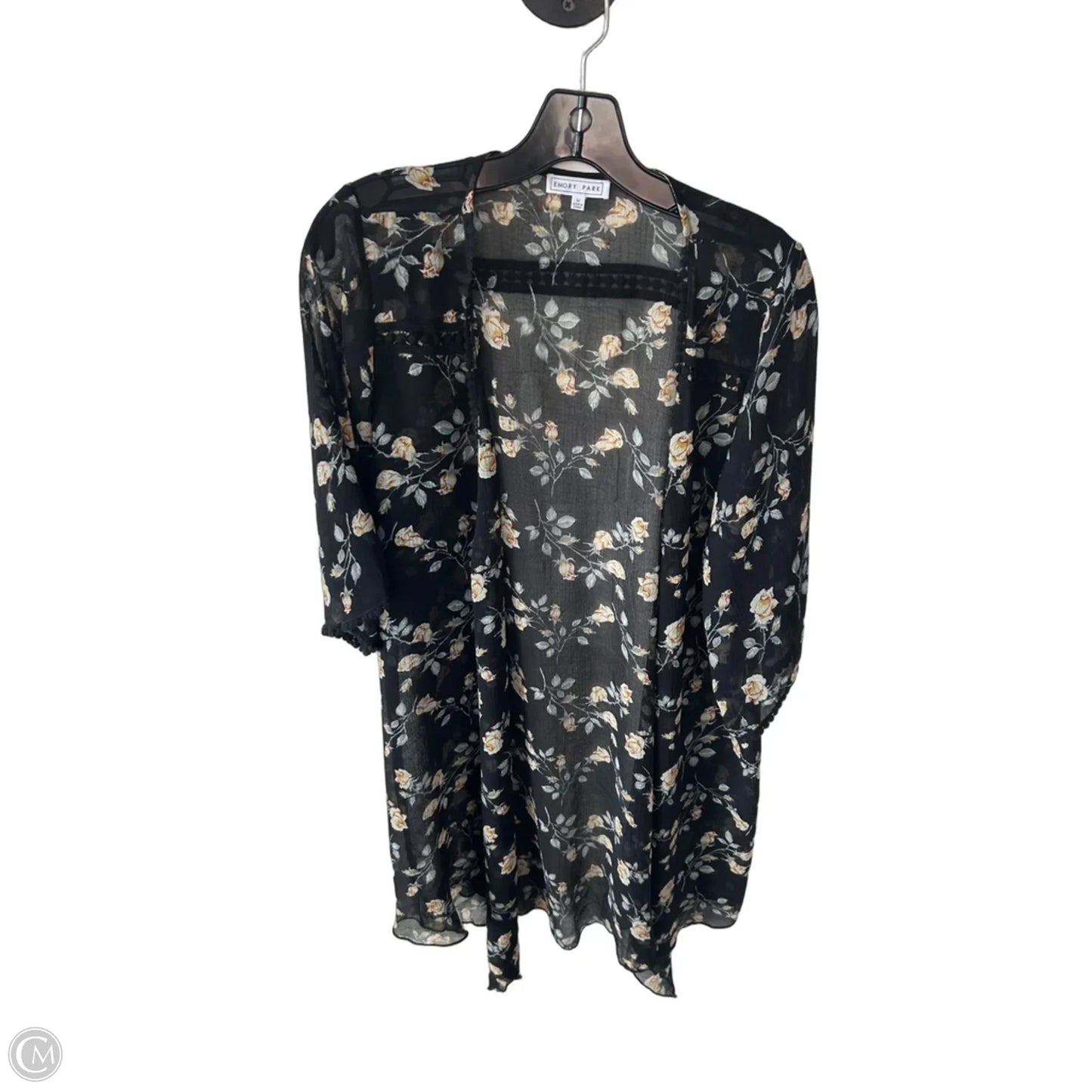 Kimono By Emory Park In Black & Yellow, Size: M