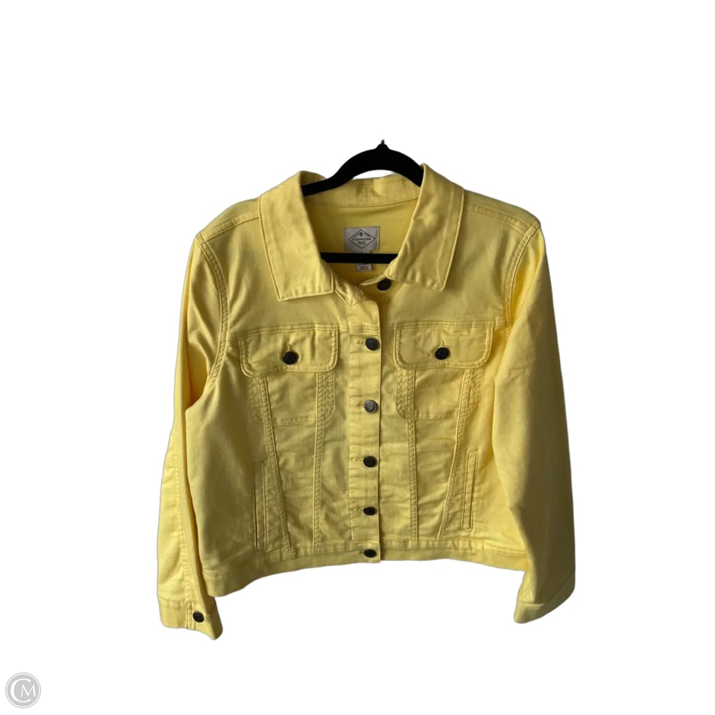 Jacket Denim By St Johns Bay In Yellow Denim, Size: L