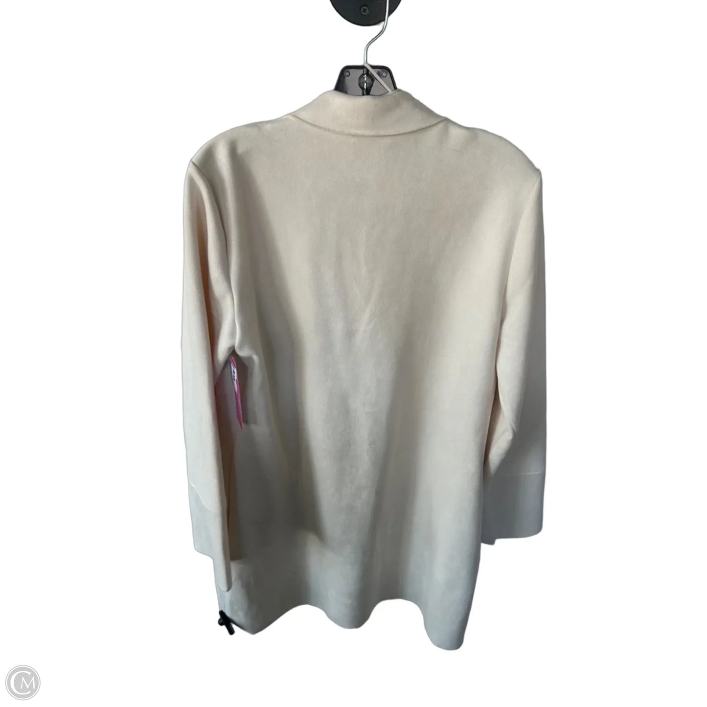 Blazer By Carmen By Carmen Marc Valvo In Cream & Silver, Size: L