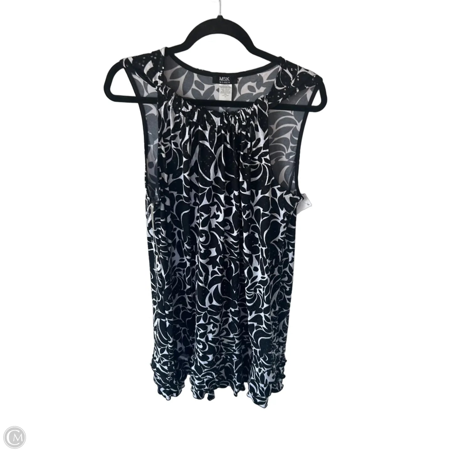 Dress Party Midi By Msk In Black & White, Size: 2X