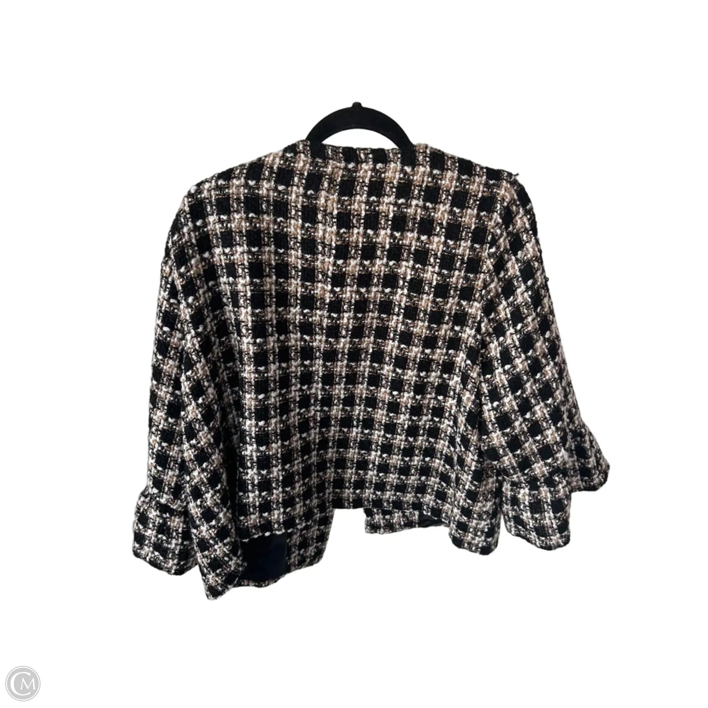 Blazer By Clothes Mentor In Black & Tan, Size: Xl
