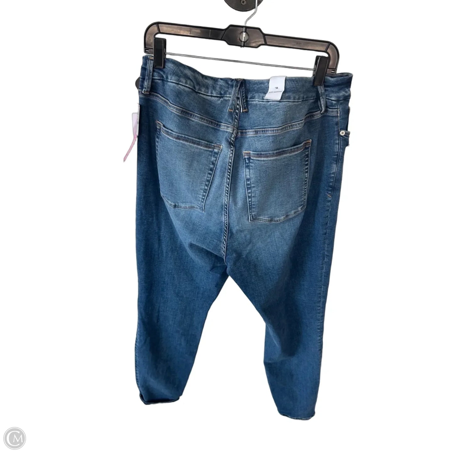 Jeans Skinny By Good American In Blue Denim, Size: 18