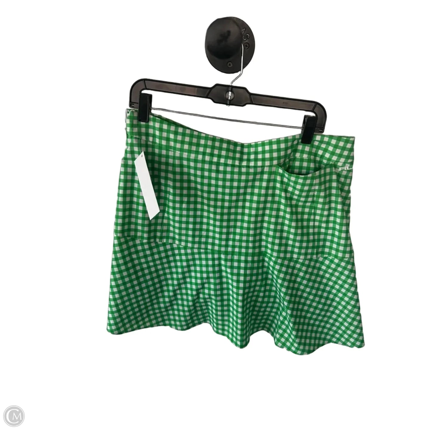 Athletic Skort By Rlx In Green & White, Size: L