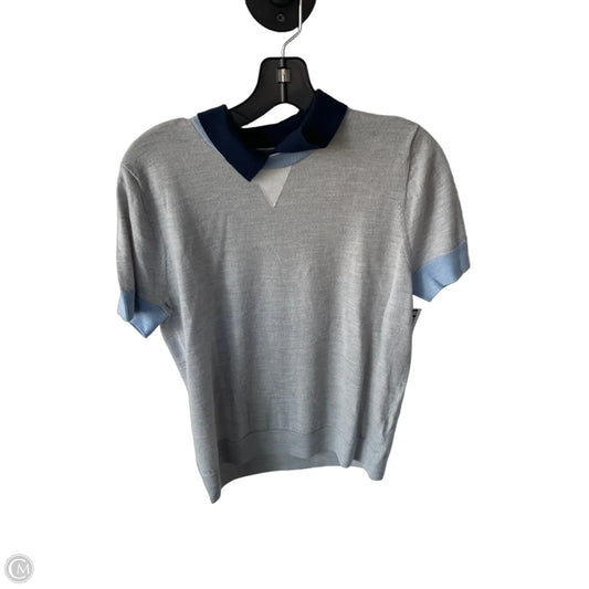 Athletic Top Short Sleeve By Cmc In Blue & Grey, Size: Xl