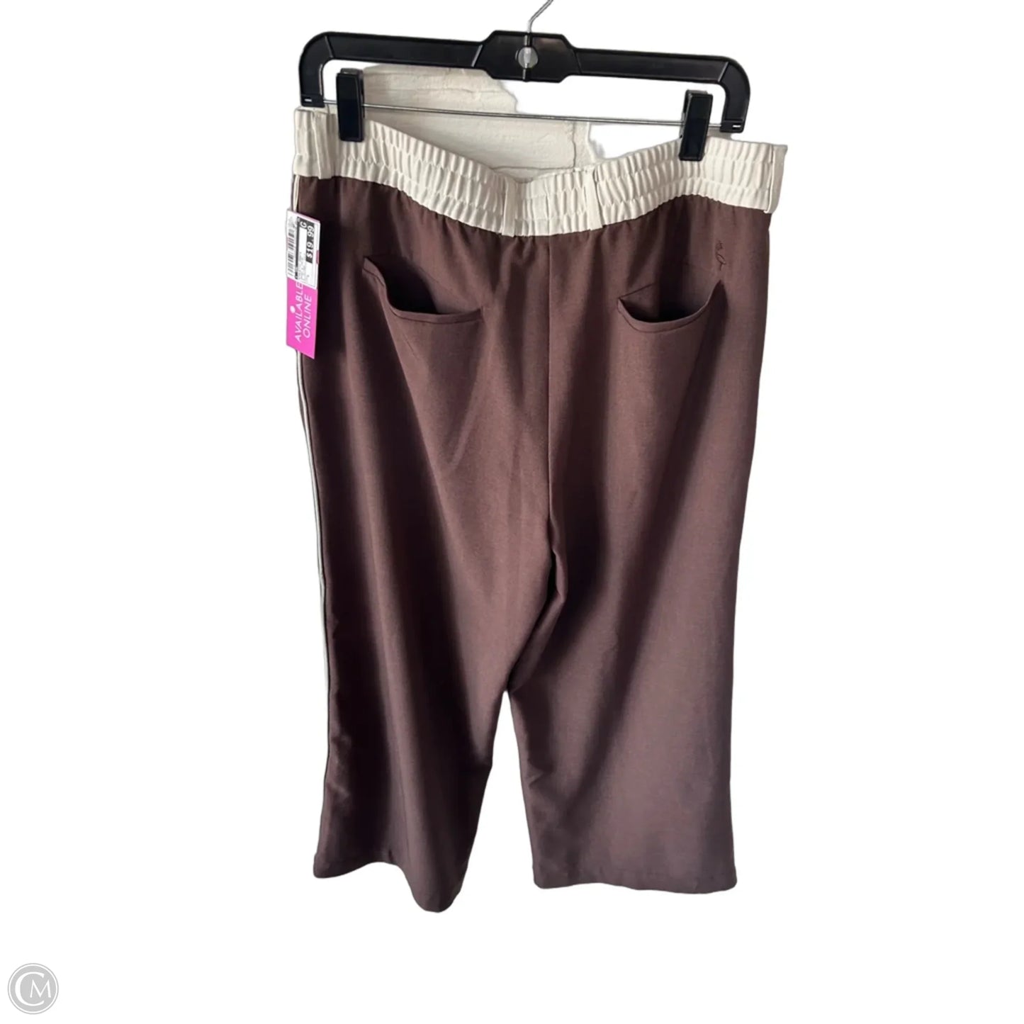 Athletic Pants By Cmc In Brown & Cream, Size: L