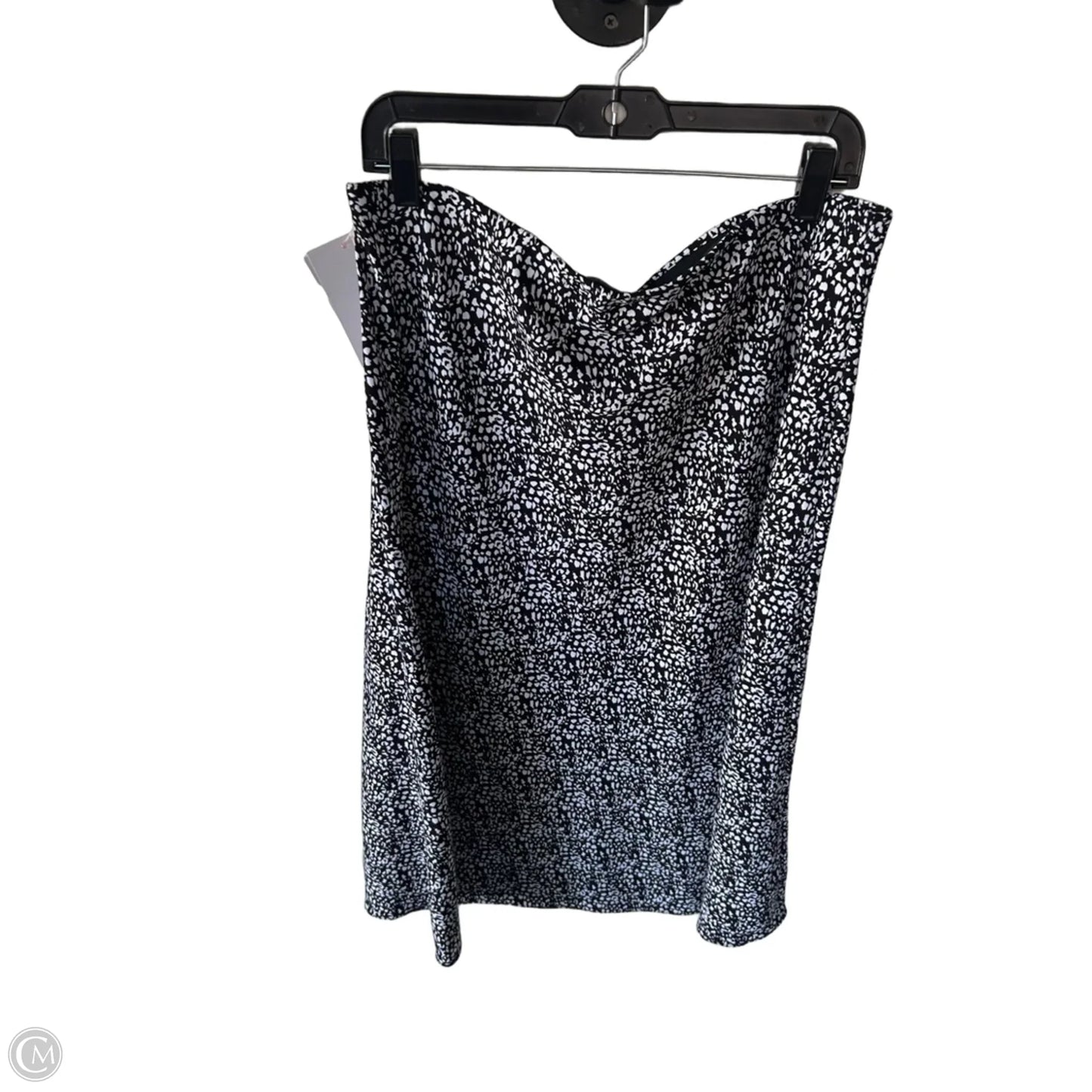 Skirt Midi By Halogen In Black & White, Size: L