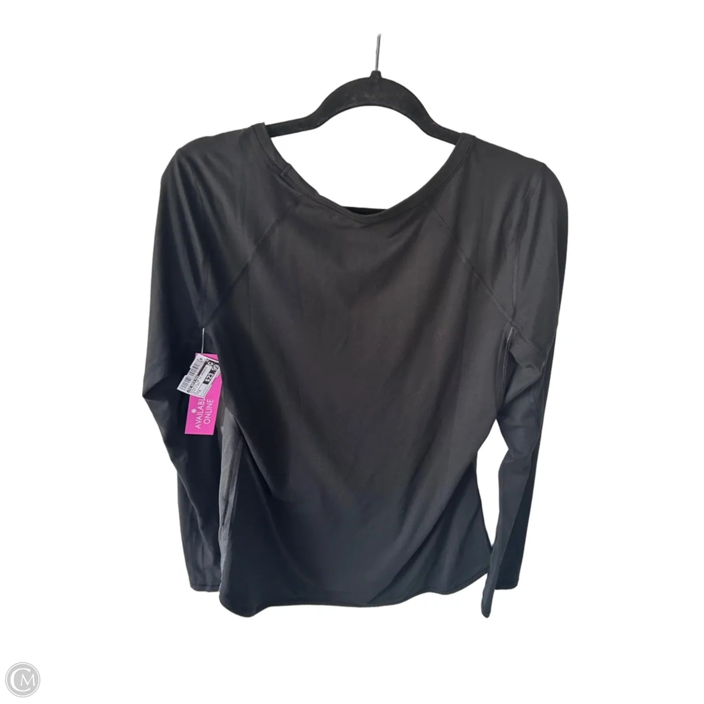 Athletic Top Long Sleeve Crewneck By The North Face In Black & Grey, Size: M