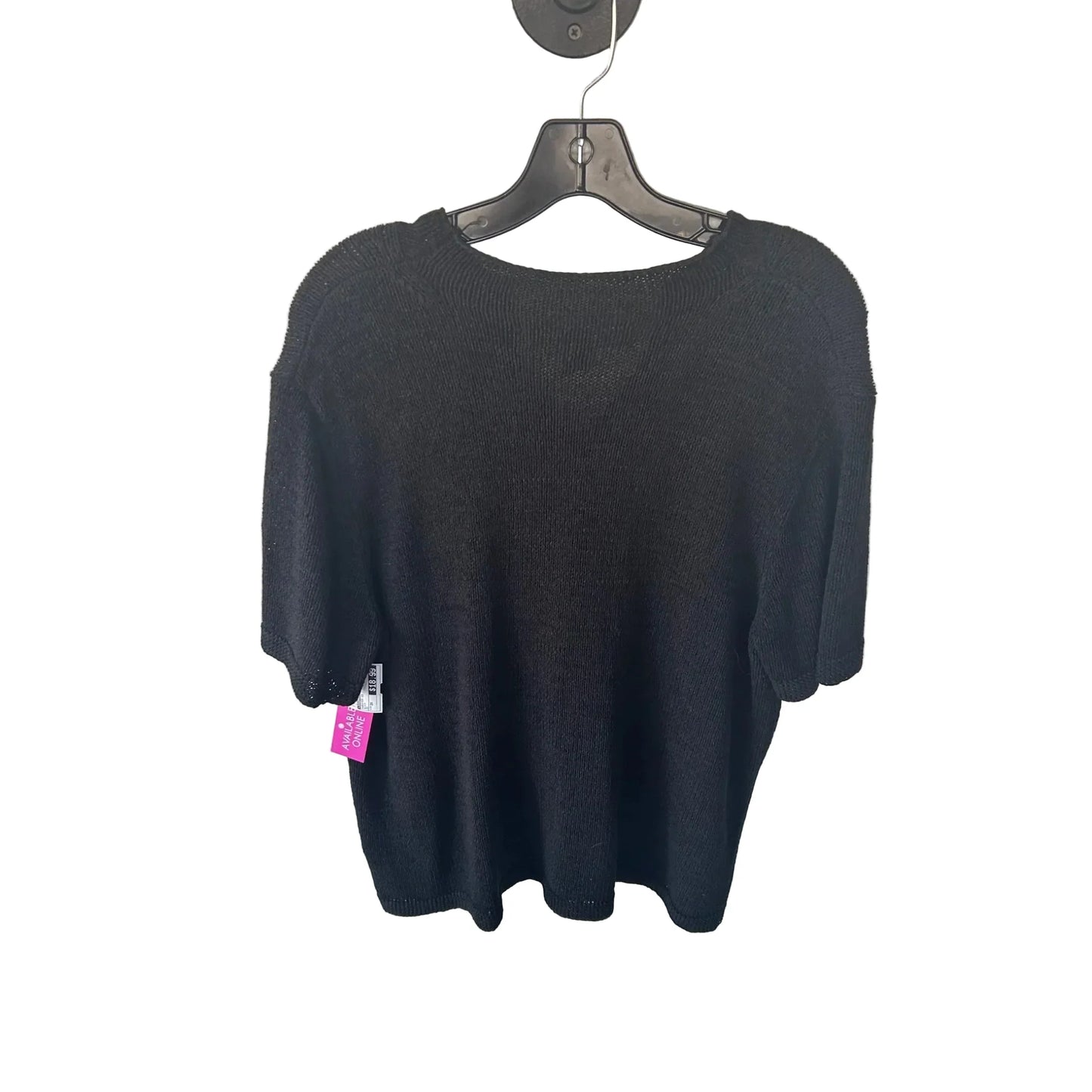Sweater Short Sleeve By Josephine Chaus In Black, Size: 2x